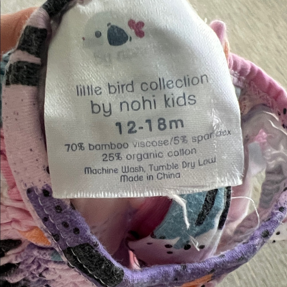Nohi Kids Baby Girl Colorful Romper 12-18 months Spring Summer Outfit - Picture 2 of 3